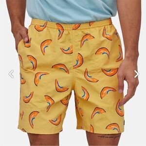 Patagonia Yellow Swim Shorts Large EUC